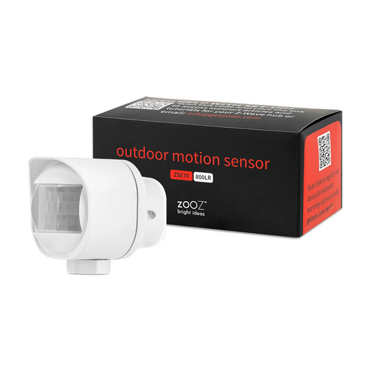 Zooz Outdoor Motion Sensor ZSE70  800 Series Z-Wave / Motion, Temp, Lux