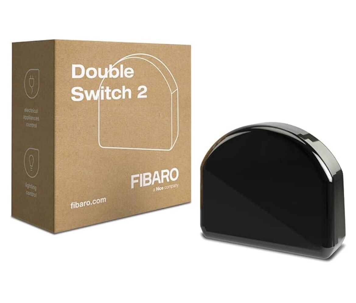 FIBARO Double Switch FGS-223ZW5 Z-Wave Plus Relay DIY Smart Light Wireless,Small