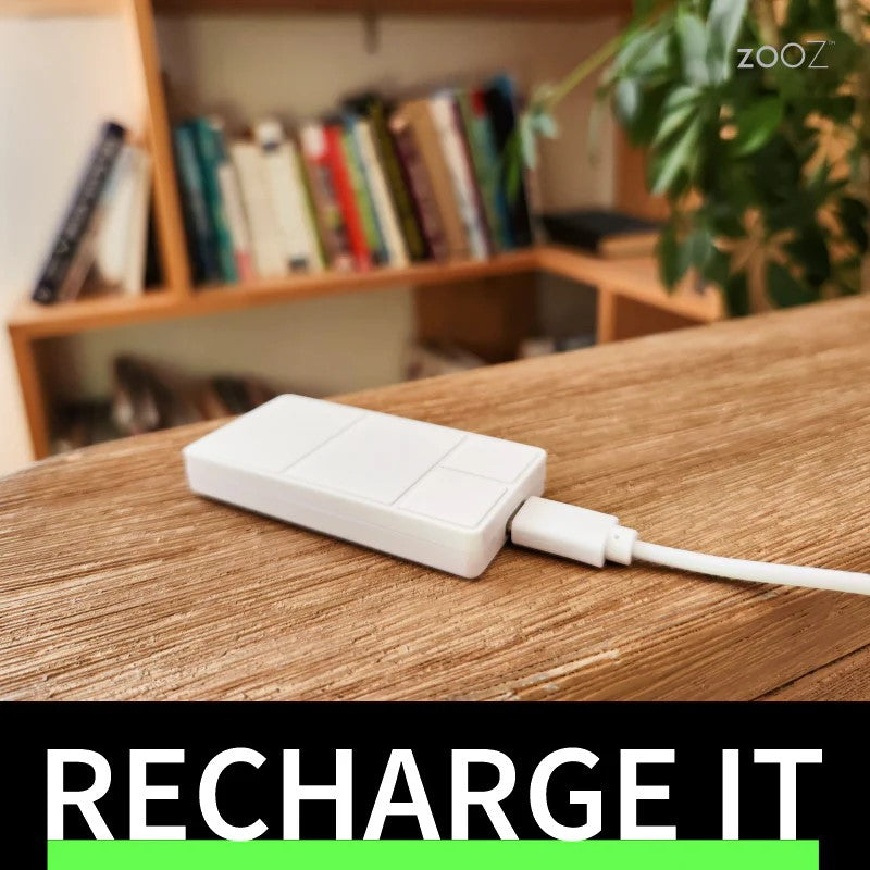 ZOOZ WALL REMOTE WHITE 800 SERIES Z-WAVE ZEN37 (BATTERY POWERED)
