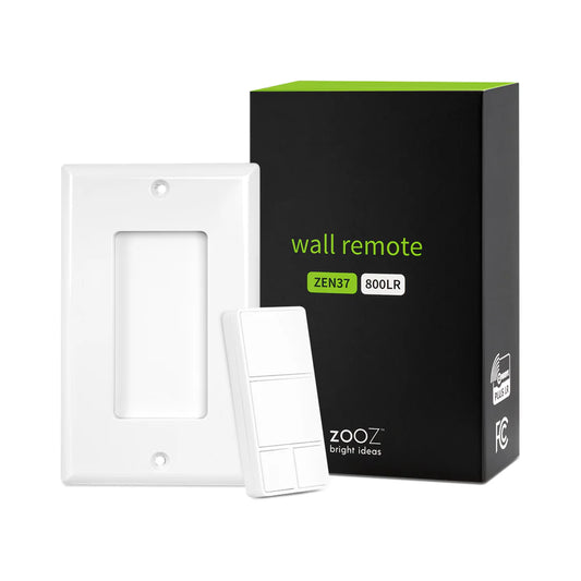 ZOOZ WALL REMOTE WHITE 800 SERIES Z-WAVE ZEN37 (BATTERY POWERED)